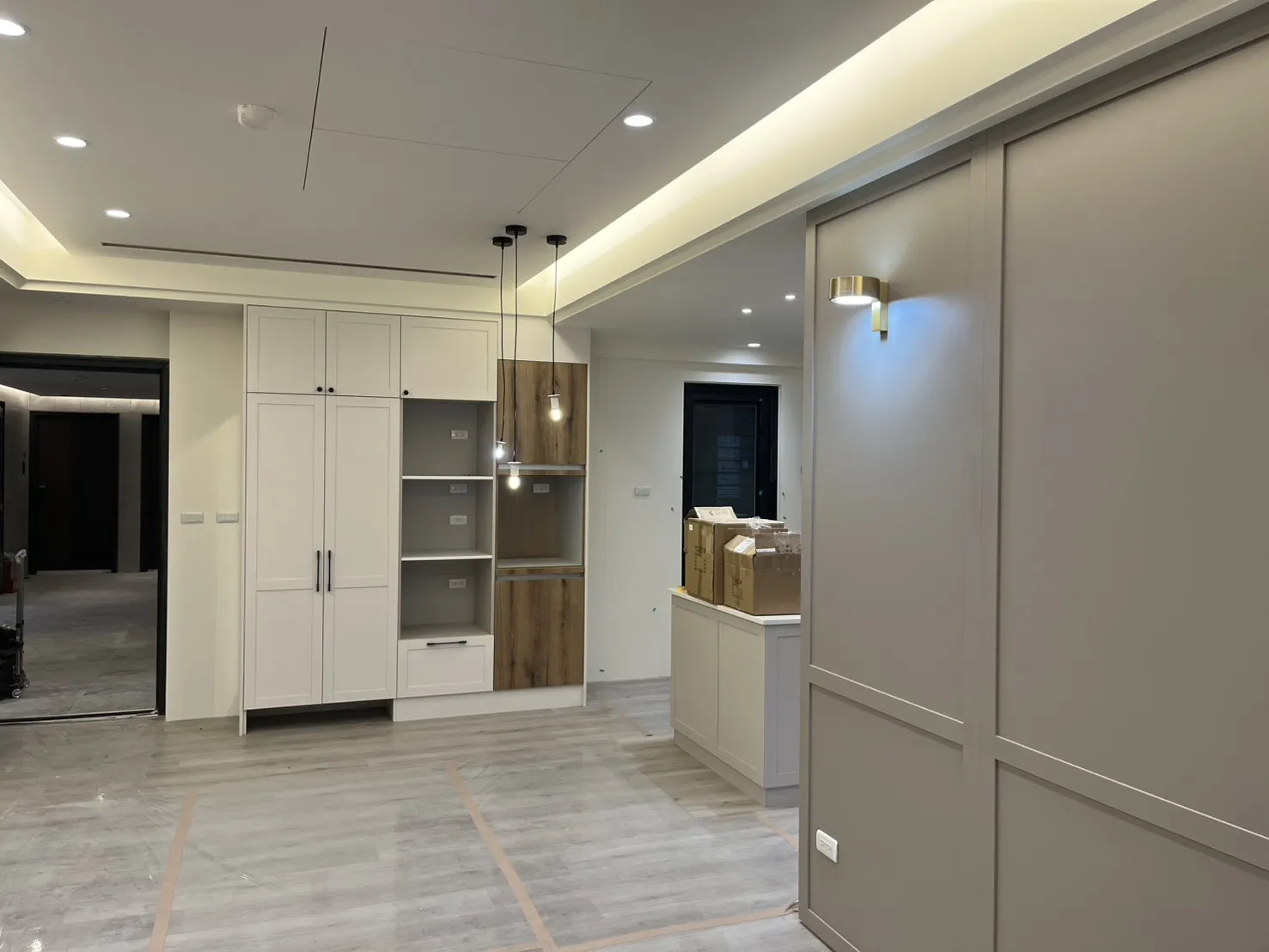 新竹住宅公共空間木作完工後的整體畫面